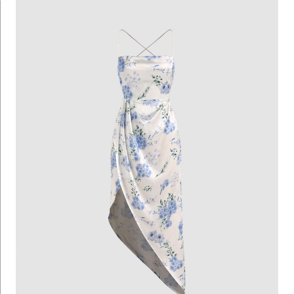 Watercolor Floral Backless Maxi Dress